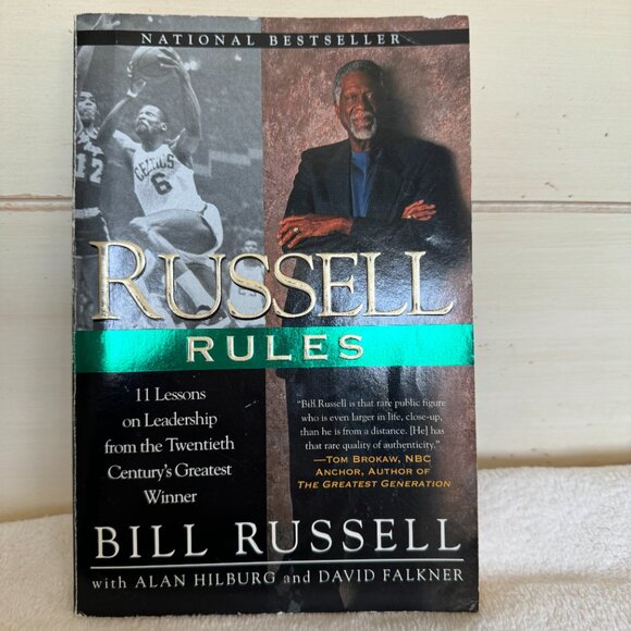 Bill Russell Celtics Legend Signed Autograph Russell Rules Book (To Dan), Rare - Picture 4 of 16